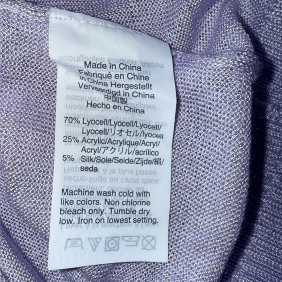 J. Crew Lavender Silk Blend Short Sleeve Crewneck Sweater sz Medium new nwt - Picture 10 of 10